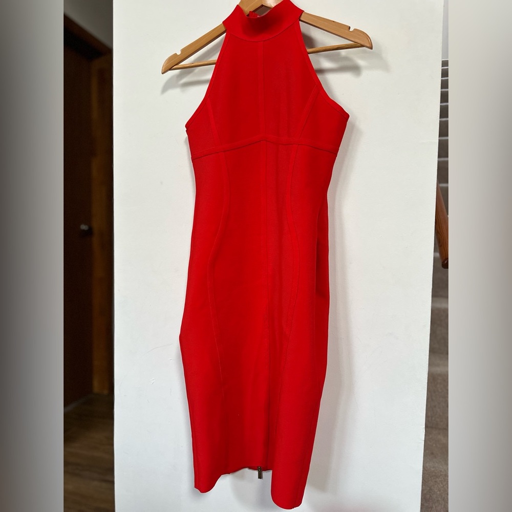 SUPER SEXY BODYCON SUPER STRETCHY DRESS WITH BACK ZIPPER SHAPE